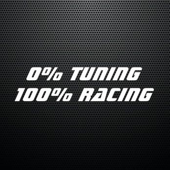 Pegatina 0% Tuning 100% Racing