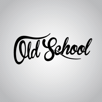 Pegatina Old School Cursiva