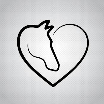 Pegatina Caballo Corazón
