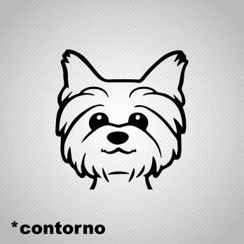 pegatina de Yorkie, Yorkshire Terrier, Doggy