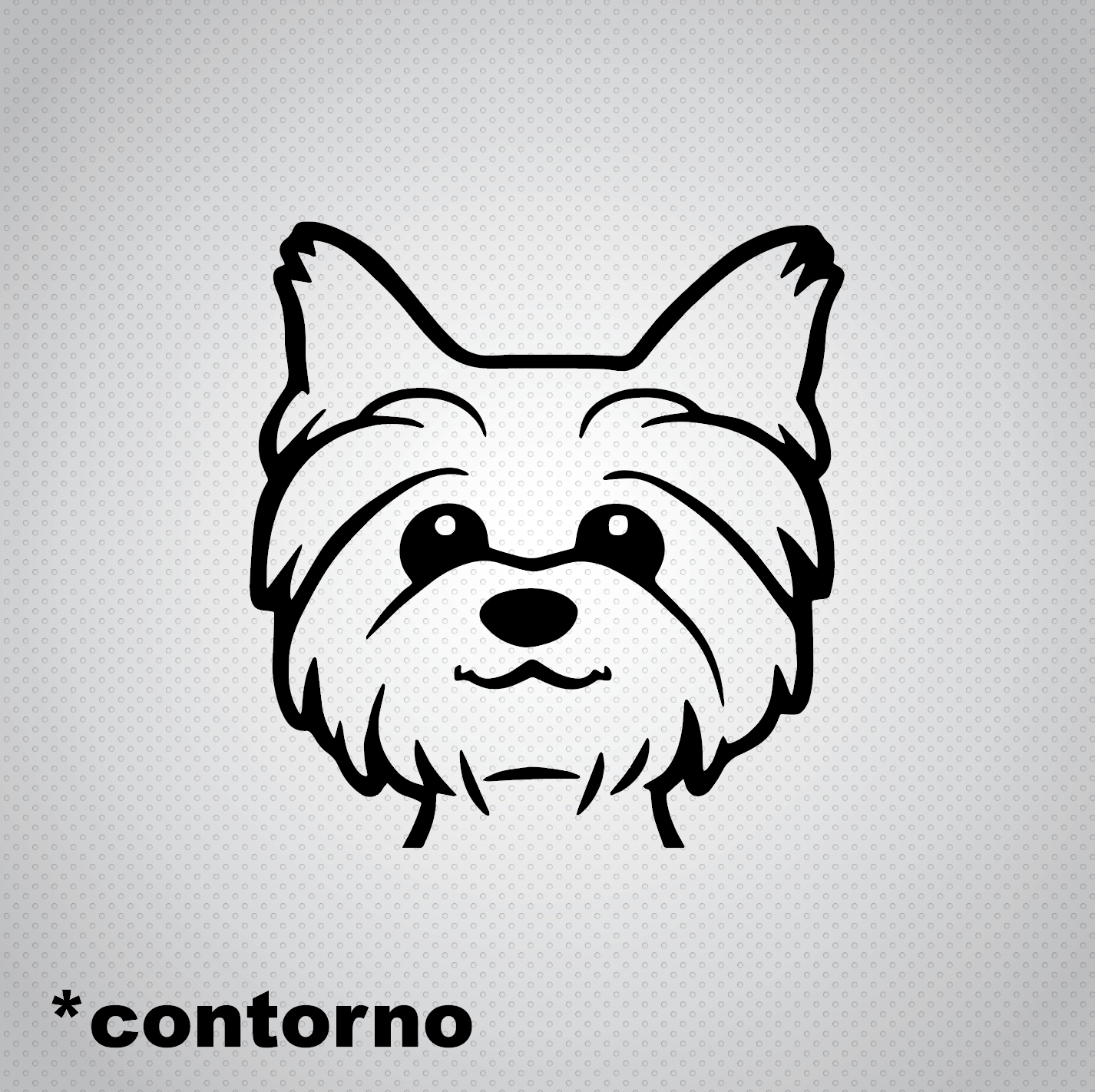 pegatina de Yorkie, Yorkshire Terrier, Doggy