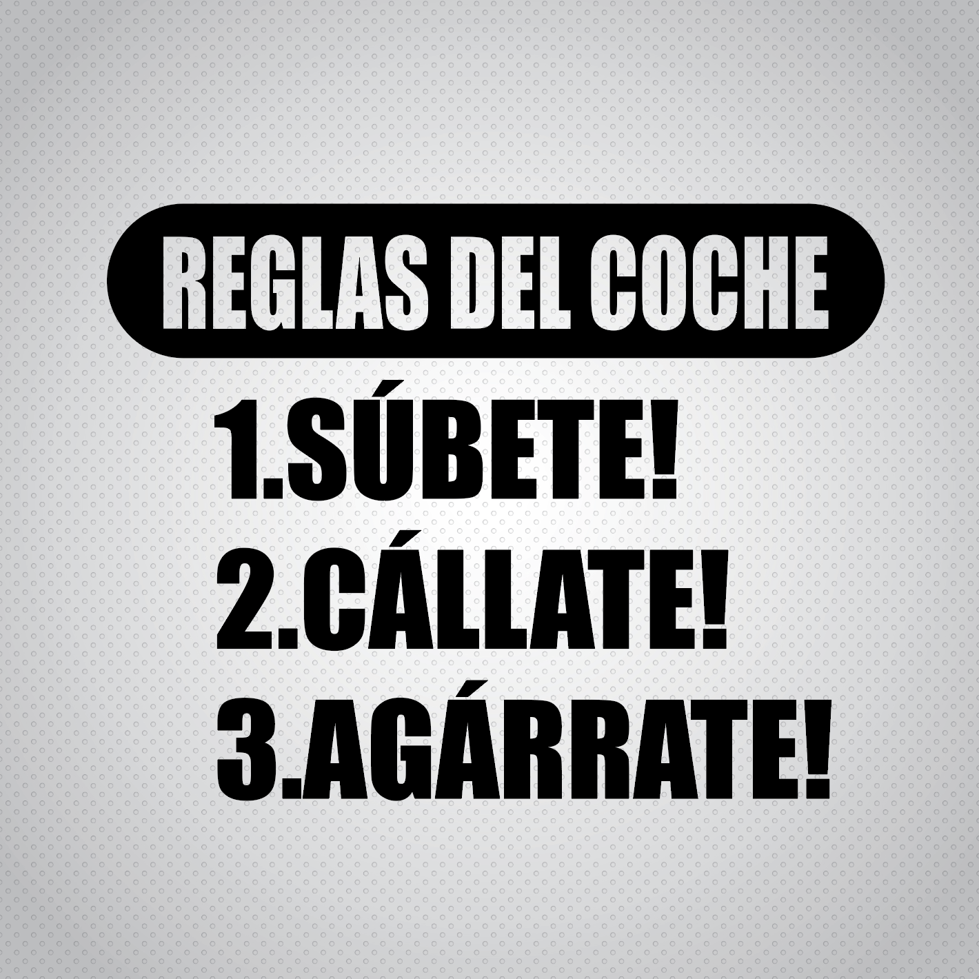 Pegatina Reglas del Coche