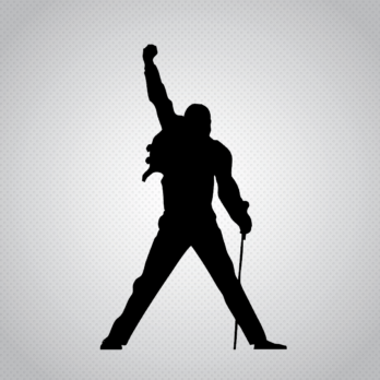 Pegatina Freddie Mercury Silueta