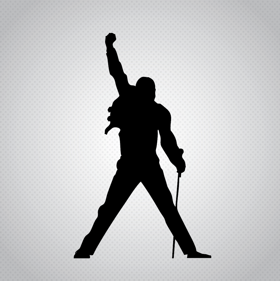 Pegatina Freddie Mercury Silueta