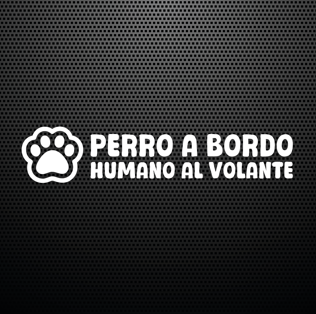 Pegatina Perro a bordo, humano al volante