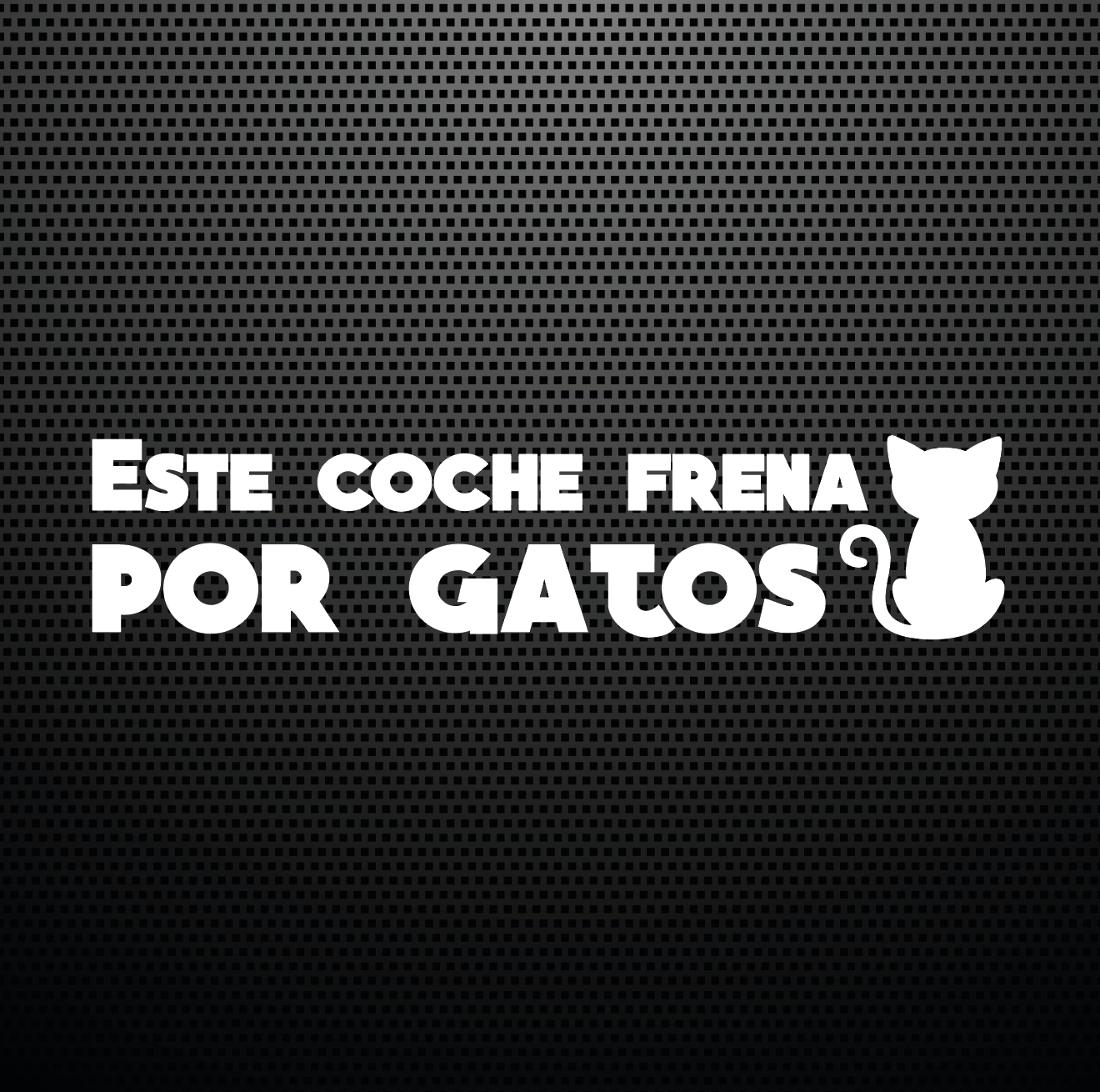 Pegatina Este coche frena por gatos