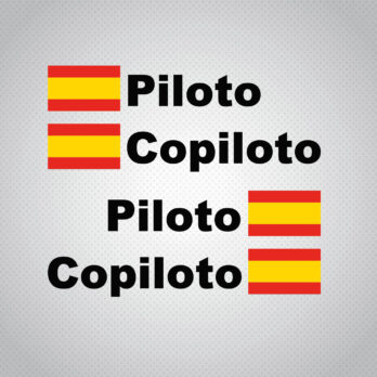 Pegatina Piloto Copiloto Bandera