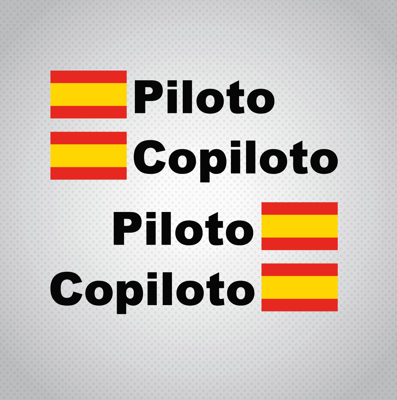 Pegatina Piloto Copiloto Bandera