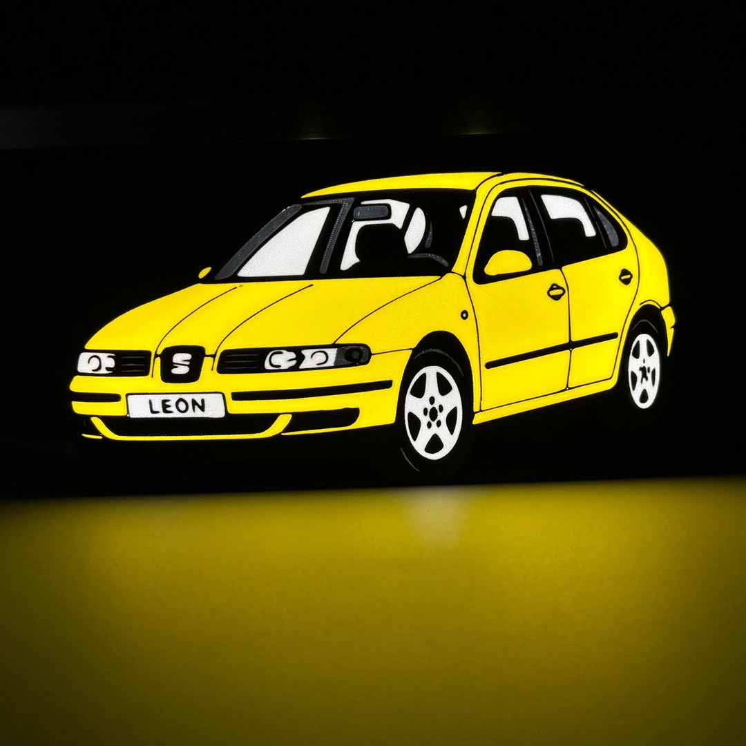 Caja de luz LED (Lightbox) con forma de coche