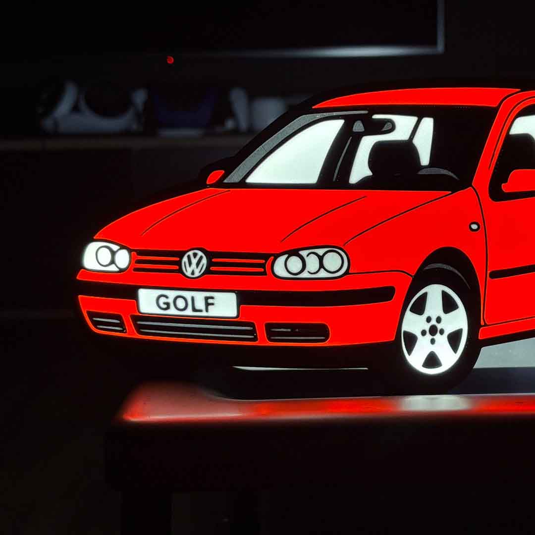 Caja de luz LED (Lightbox) con forma de coche