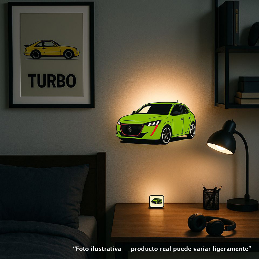 Caja de luz LED (Lightbox) con forma de coche