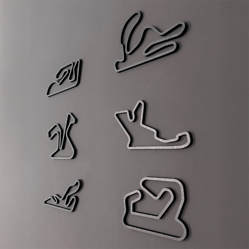 Silueta Circuito 3D Pared Decoración