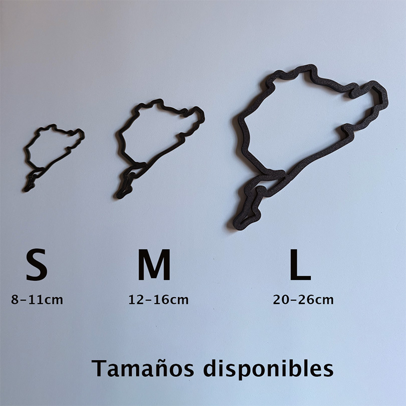 Silueta Circuitos 3D tamaños